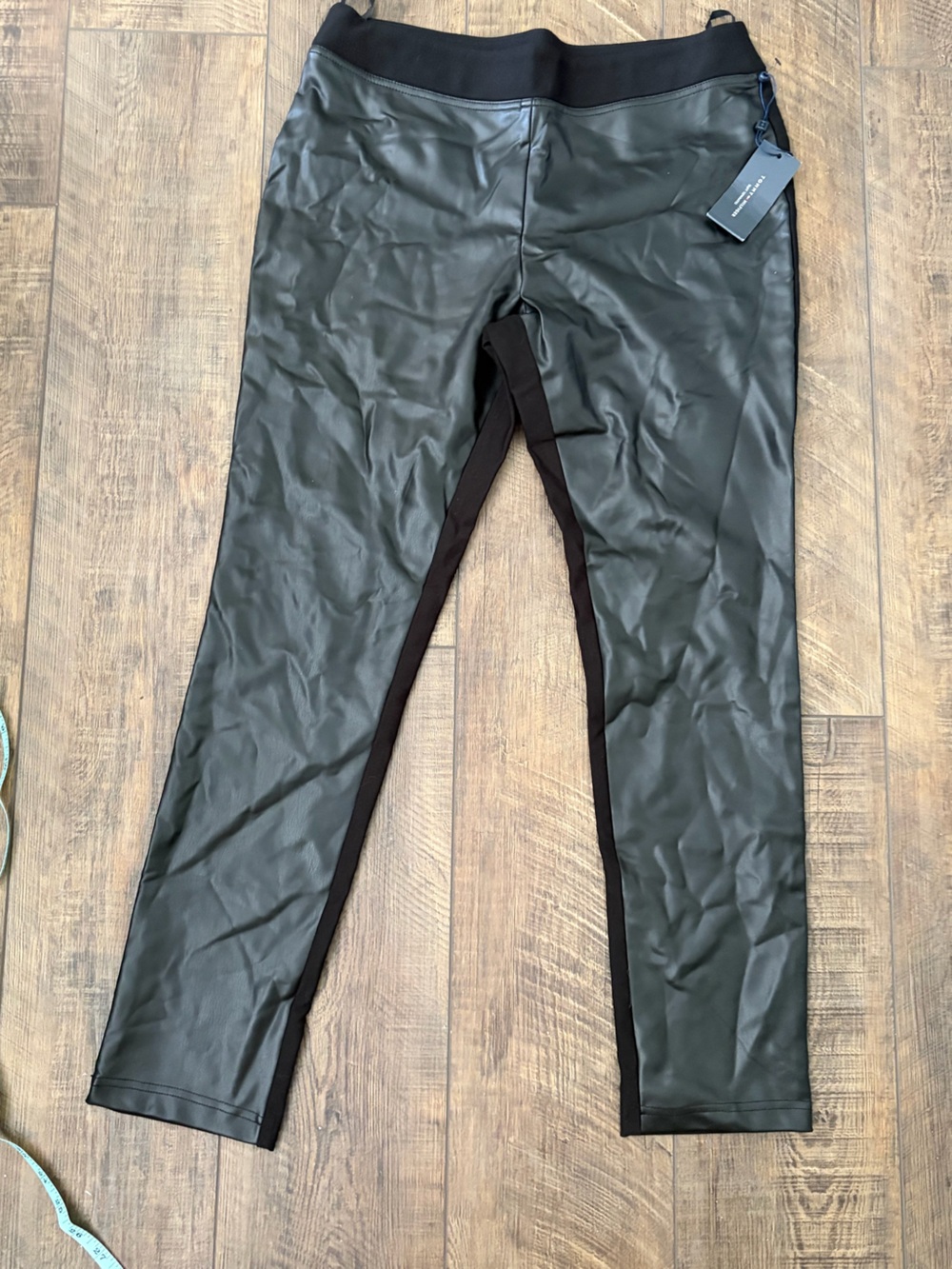 Black Faux Leather-Look Leggings